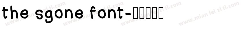 the sgone font字体转换